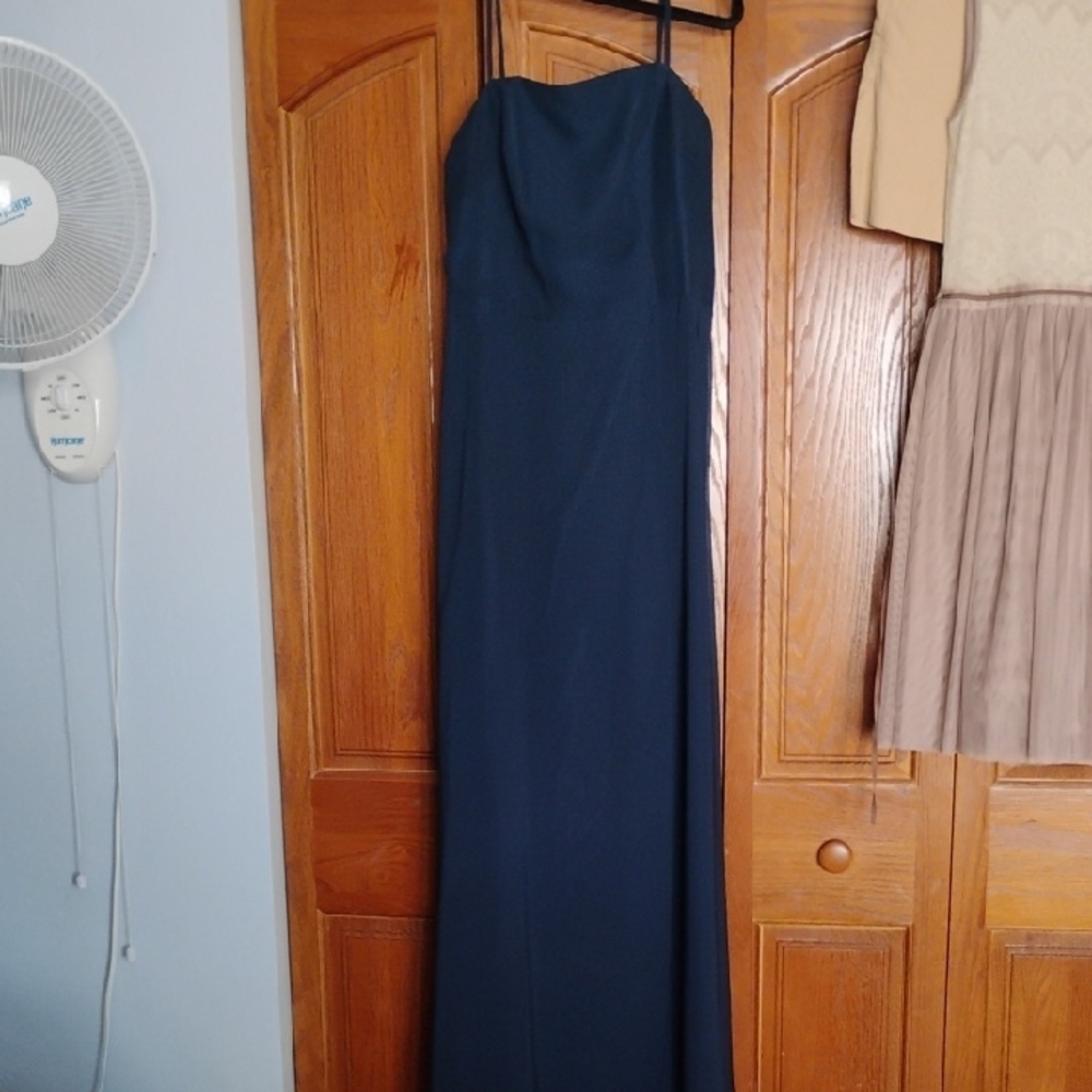 JJs House Blue Spaghetti Strap Gown for Prom